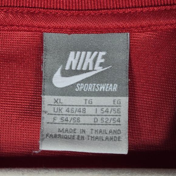 Nike Sportswear Track Jacket Mens XL Red Black Full Zip Urban Streetwear Swoosh - Picture 4 of 15